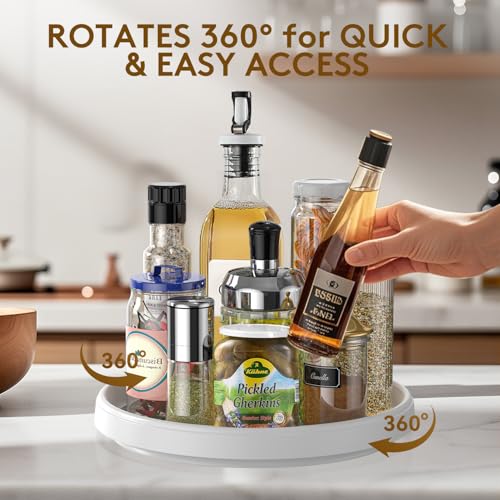 Krugers 4-Pack Lazy Susan Organizers for Kitchen Storage