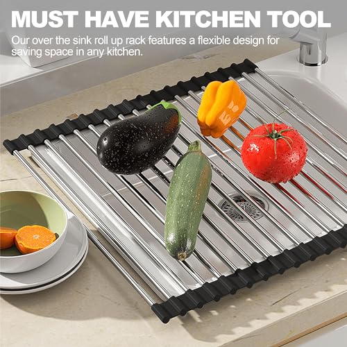 NEZUIBAN Kitchen Sink Drying Rack, Roll-Up Design