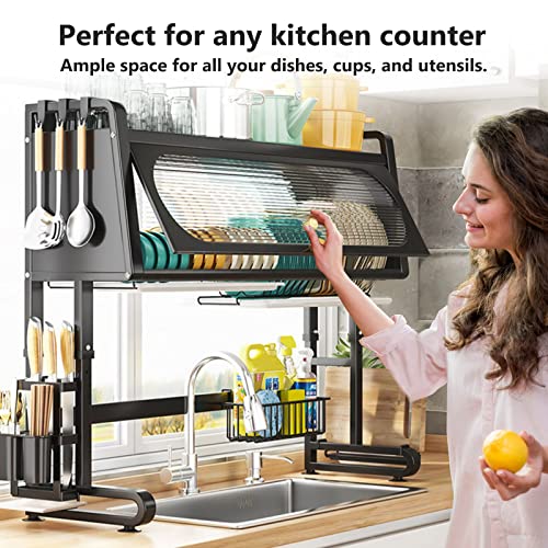 Black 3-Tier Over-the-Sink Dish Drying Rack