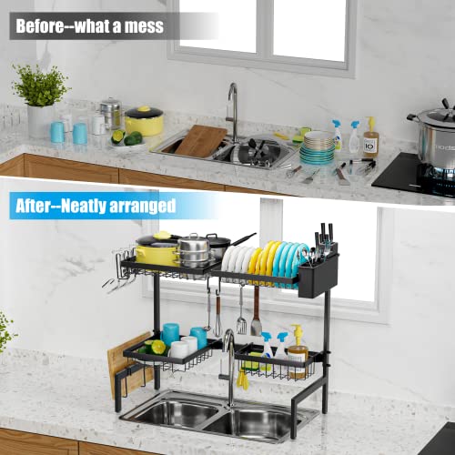 Large Adjustable Sink Drying Rack for Kitchen - Save Space